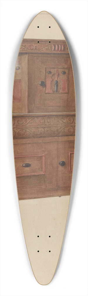 Elizabeth Curtis - Press Cupboard 39.3 inch art pintail longboard deck
