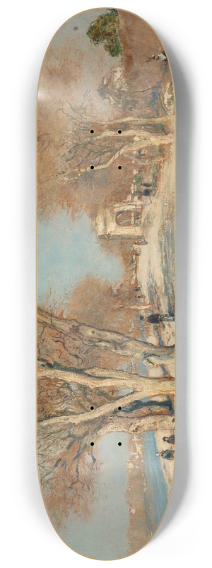 Jean Franois Raffalli - Bord de Seine; la route ensoleille 8.25 inch art skate deck