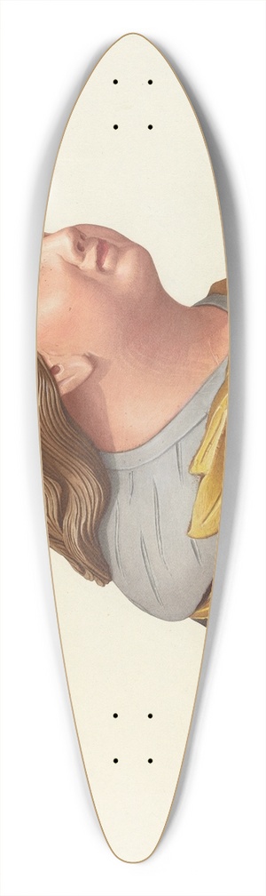 Elizabeth Moutal - Figurehead from Schooner Packet 39.3 inch art pintail longboard deck