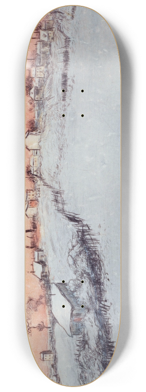 Jean Franois Raffalli - La Neige, Soleil Couchant 8.25 inch art skate deck