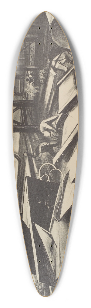 Elizabeth Olds - Scrap iron 39.3 inch art pintail longboard deck