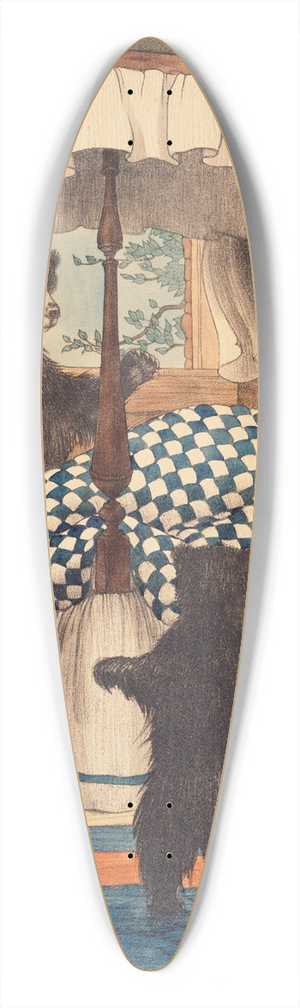 Elizabeth Tyler Wolcott - The Three Bears 39.3 inch art pintail longboard deck