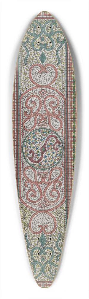Ellen Duncan - Mosaic Pattern in Doorstep 39.3 inch art pintail longboard deck