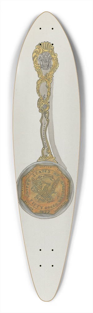 Ellen Duncan - Souvenir Spoon 39.3 inch art pintail longboard deck