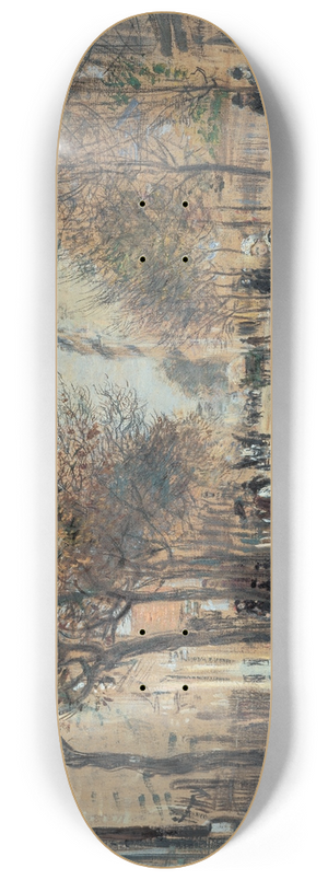 Jean Franois Raffalli - Street in Asnires 8.25 inch art skate deck