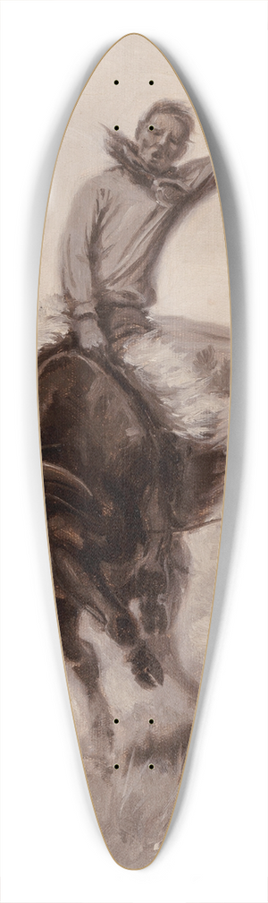 Elling William Gollings - Riding a Bull 39.3 inch art pintail longboard deck