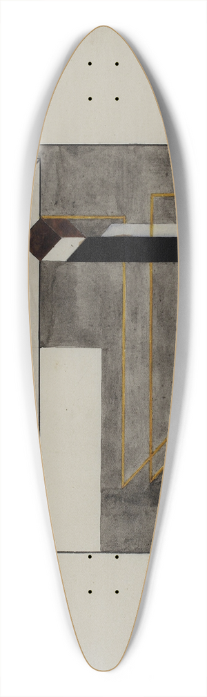 El Lissitzky - Study for Proun 4B 39.3 inch art pintail longboard deck