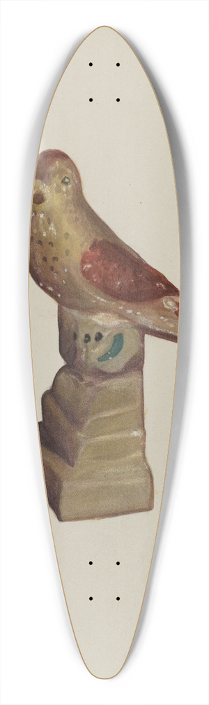 Elmer R. Kottcamp - Chalkware Bird 39.3 inch art pintail longboard deck