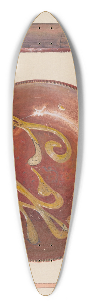 Elmer Weise - Pie Plate 39.3 inch art pintail longboard deck