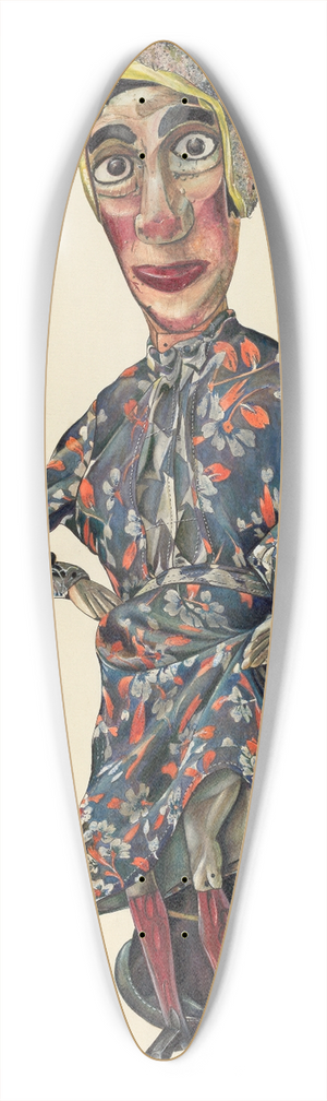 Elmer Weise - Punchs Sweatheart 39.3 inch art pintail longboard deck