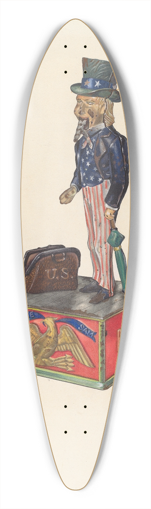 Elmer Weise - Toy Bank  Uncle Sam 39.3 inch art pintail longboard deck