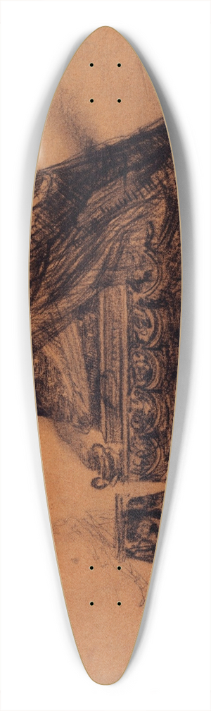 Emile Bastien-Lepage - Etude pour le char funbre de Gambetta. 39.3 inch art pintail longboard deck