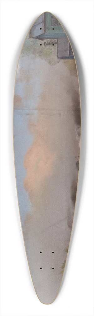 Emile Cagniart - Le quai de Bercy 39.3 inch art pintail longboard deck