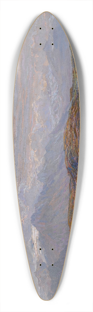 Emilio Longoni - The Spluga Pass, In The Alps 39.3 inch art pintail longboard deck