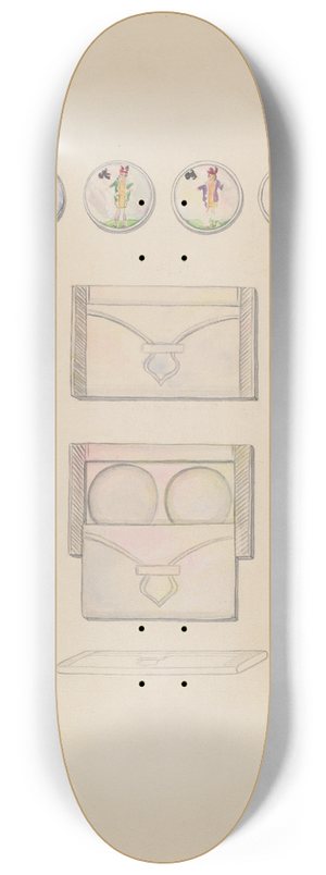 Jean Gordon - Card Counters 8.25 inch art skate deck