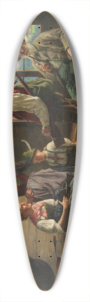 Emil Rau - Rast des Jgers auf der Alm 39.3 inch art pintail longboard deck