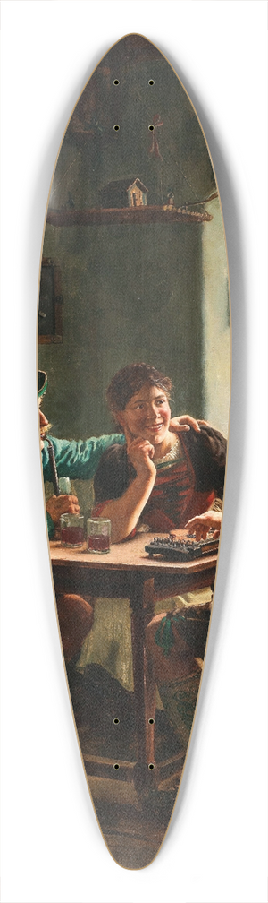 Emil Rau - The Zither Player 39.3 inch art pintail longboard deck