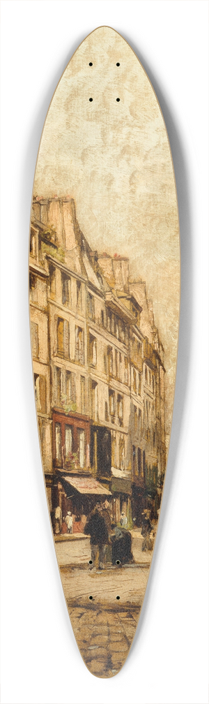 Emmanuel Lansyer - La Rue Galande 39.3 inch art pintail longboard deck