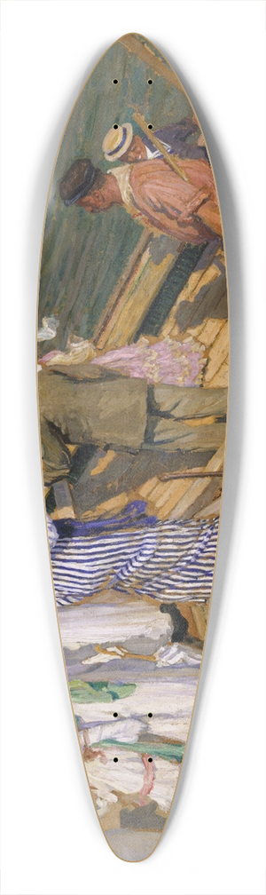 E Phillips Fox - The ferry 39.3 inch art pintail longboard deck