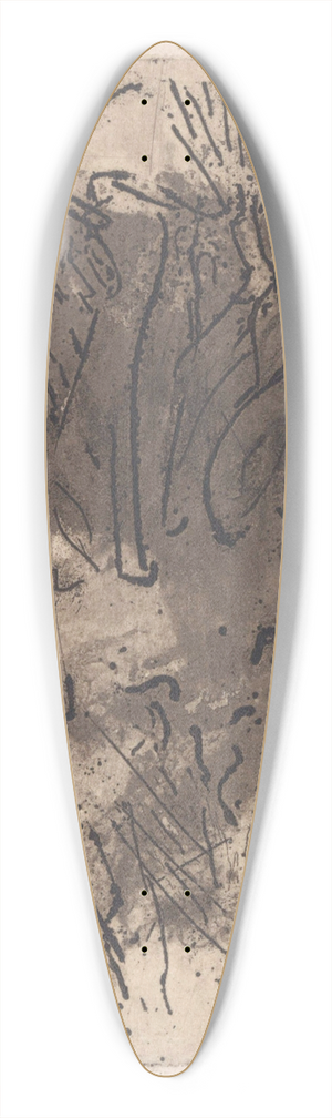 Erich Wichmann - Abstracte compositie 39.3 inch art pintail longboard deck