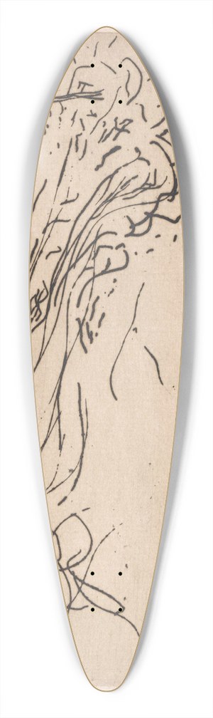 Erich Wichmann - Geabstraheerd bosgezicht 39.3 inch art pintail longboard deck