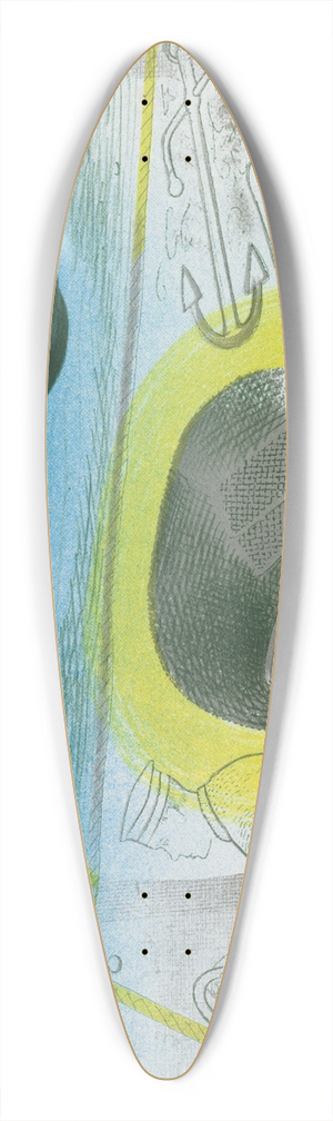 Eric Ravilious - Submarine Series; Introductory Lithograph 39.3 inch art pintail longboard deck
