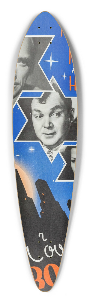Eric Rohman - Angels Over Broadway 39.3 inch art pintail longboard deck