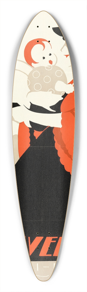 Eric Rohman - Battling Jane 39.3 inch art pintail longboard deck