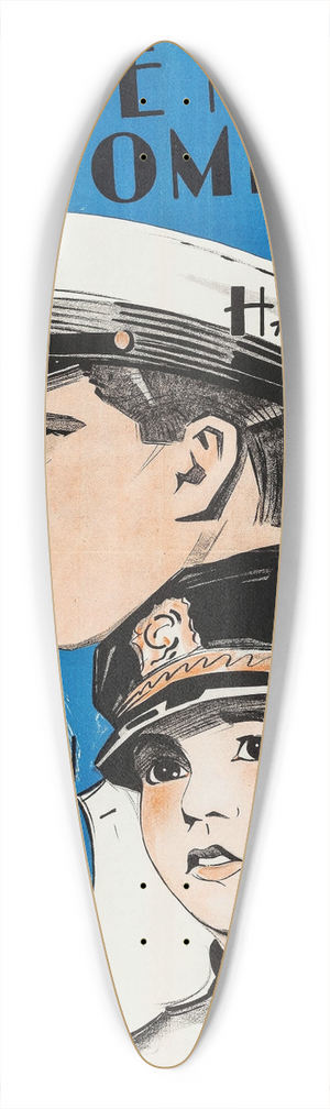 Eric Rohman - Buttons 39.3 inch art pintail longboard deck