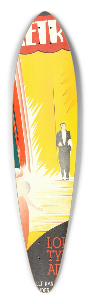Eric Rohman - Cafe Metropole 39.3 inch art pintail longboard deck
