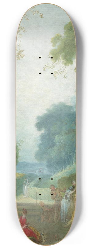 Jean-Honor Fragonard - A Game of Hot Cockles 8.25 inch art skate deck