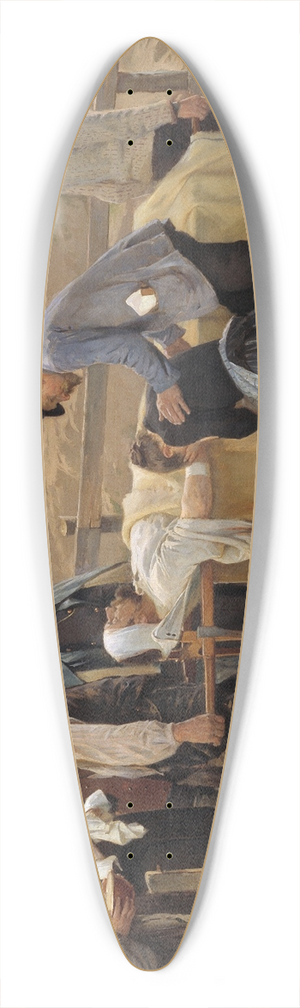 Erik Henningsen - A Wounded Workman 39.3 inch art pintail longboard deck