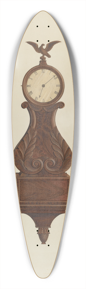 Ernest Busenbark - Wall Clock 39.3 inch art pintail longboard deck