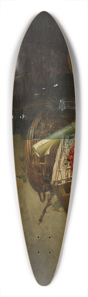 Ernest Eugne Lefebvre - A still life with cherries 39.3 inch art pintail longboard deck