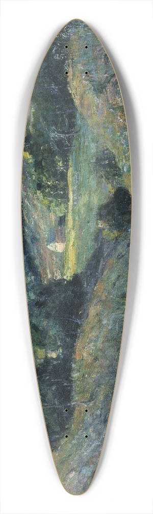 Ernest Lawson - Approaching Storm 39.3 inch art pintail longboard deck