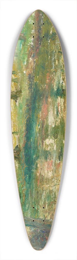 Ernest Lawson - Red Rooftops 39.3 inch art pintail longboard deck