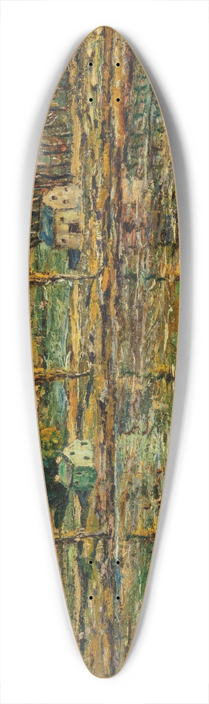 Ernest Lawson - Sunlight on the Harlem River 39.3 inch art pintail longboard deck