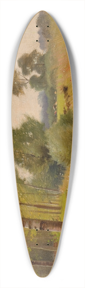 Ernest Parton - On The Housatonic River, Connecticut 39.3 inch art pintail longboard deck