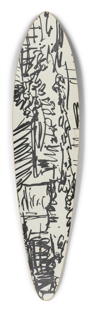 Ernst Ludwig Kirchner - Bauernhuser am Wasser (Fehmarn) 39.3 inch art pintail longboard deck