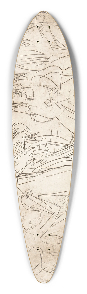 Ernst Ludwig Kirchner - Bauerntanz in der Sennhtte 39.3 inch art pintail longboard deck