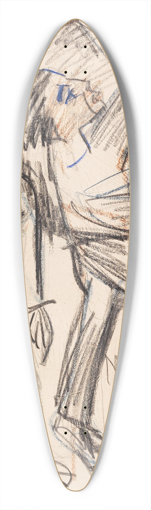 Ernst Ludwig Kirchner - Bogenschtze 39.3 inch art pintail longboard deck