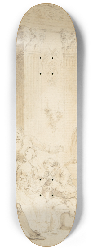 Jean-Honor Fragonard - The Husband-Confessor 8.25 inch art skate deck