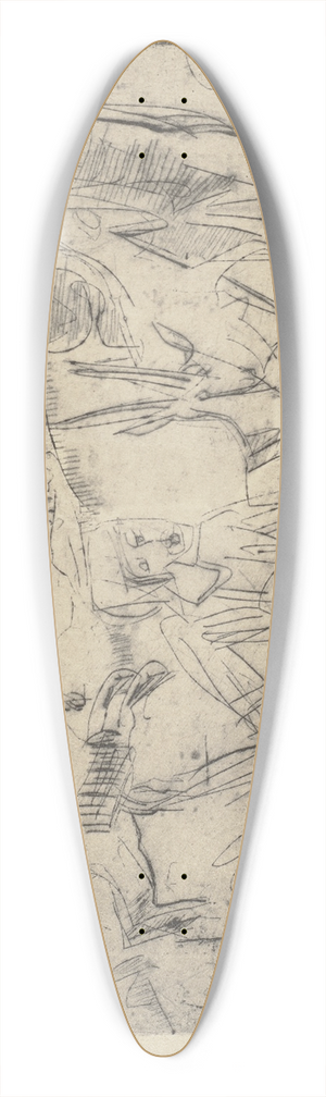 Ernst Ludwig Kirchner - Eintreiben von Ziegen 39.3 inch art pintail longboard deck