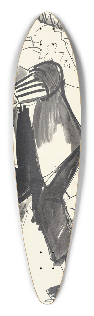 Ernst Ludwig Kirchner - Grabender Bauer (Digging Peasant) 39.3 inch art pintail longboard deck