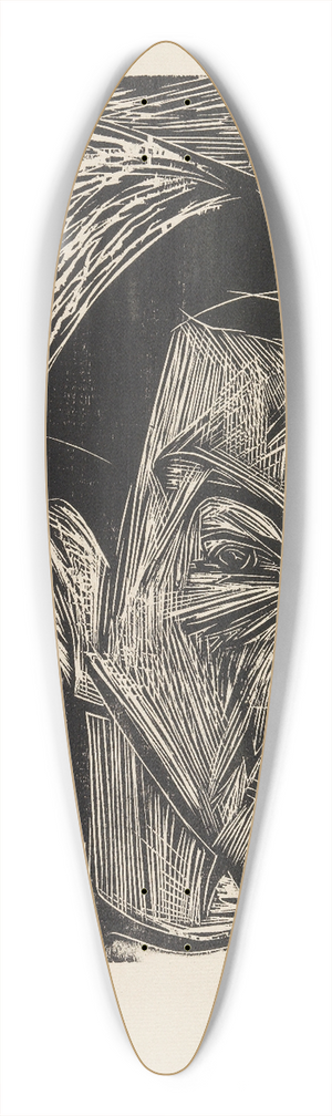 Ernst Ludwig Kirchner - Kopf David Mller 39.3 inch art pintail longboard deck