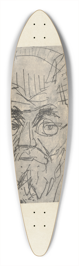 Ernst Ludwig Kirchner - Kopf Prof. E K. 39.3 inch art pintail longboard deck