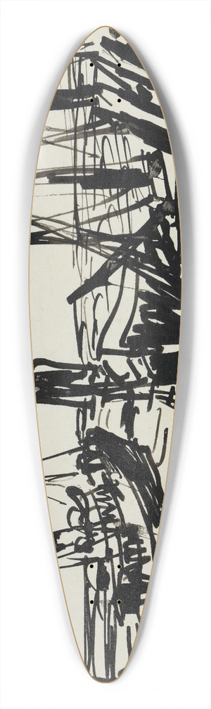 Ernst Ludwig Kirchner - Kstendampfer und ankernde Boote (Fehmarn) 39.3 inch art pintail longboard deck