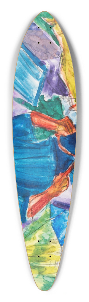 Ernst Ludwig Kirchner - Kuh und Treiber 39.3 inch art pintail longboard deck