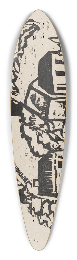 Ernst Ludwig Kirchner - Landschaft mit Windmhlen 39.3 inch art pintail longboard deck