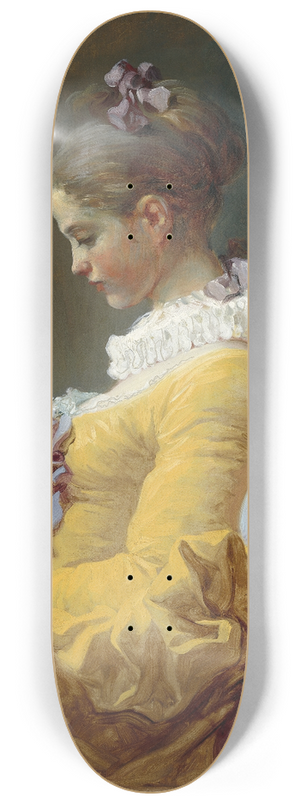 Jean-Honor Fragonard - Young Girl Reading 8.25 inch art skate deck